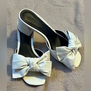 Rebecca Minkoff white bow sandals